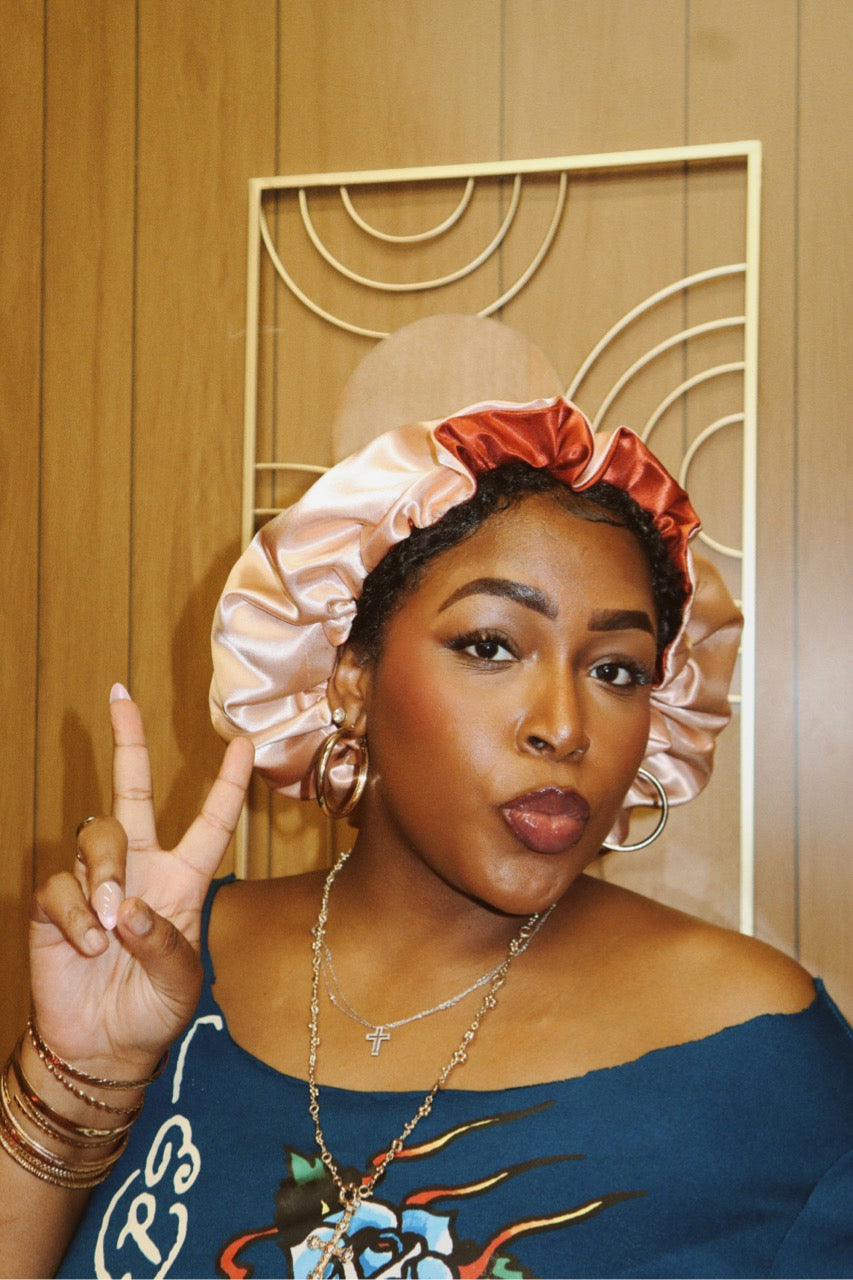 Rust Orange/Peach Bonnet