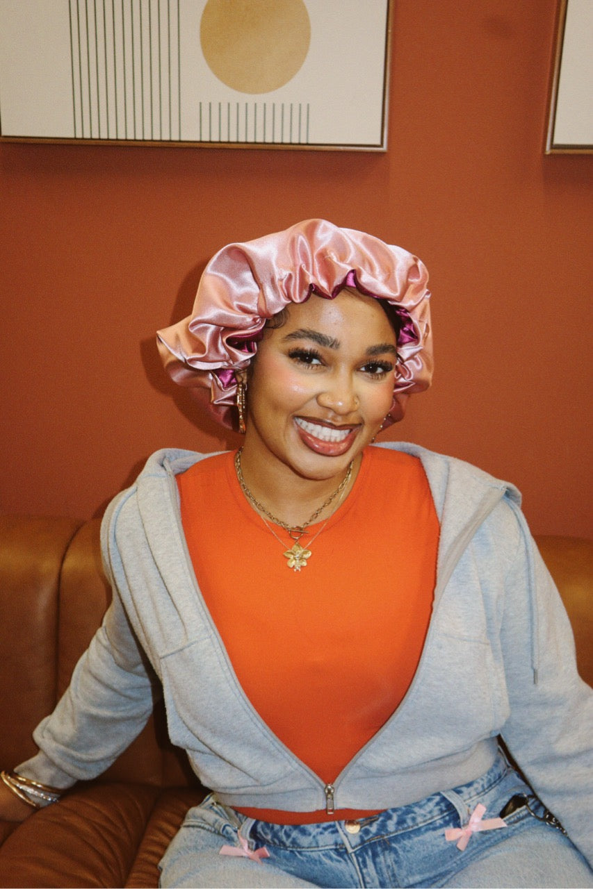 Magenta/ Rose Gold Bonnet