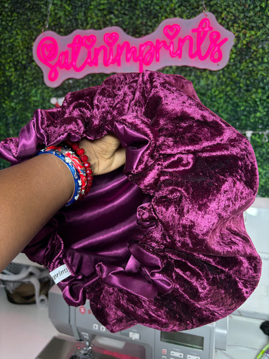 Burgundy velvet