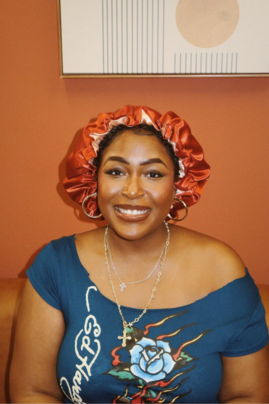 Rust Orange/Peach Bonnet